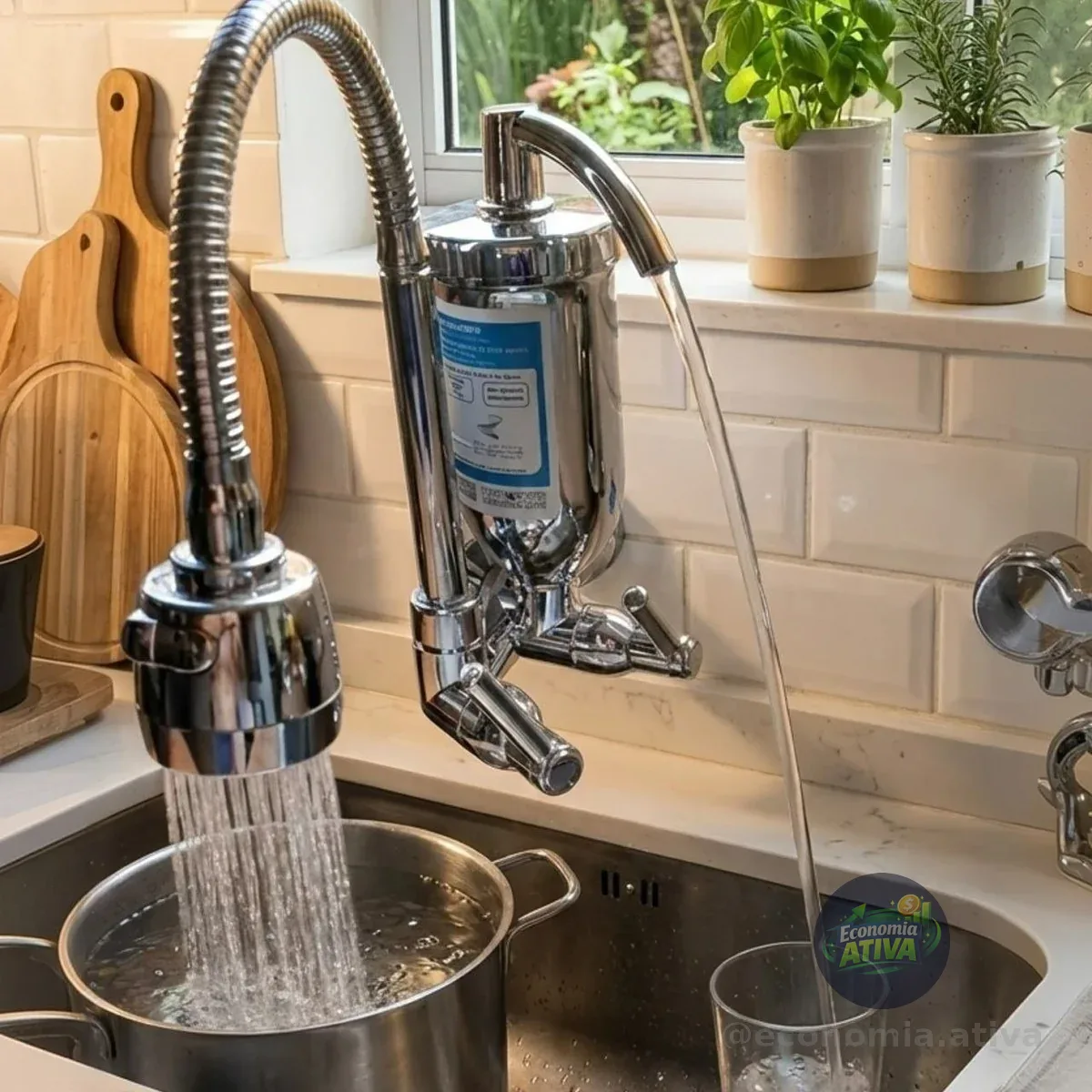 Torneira Com Filtro Com Purificador Flexível Gourmet