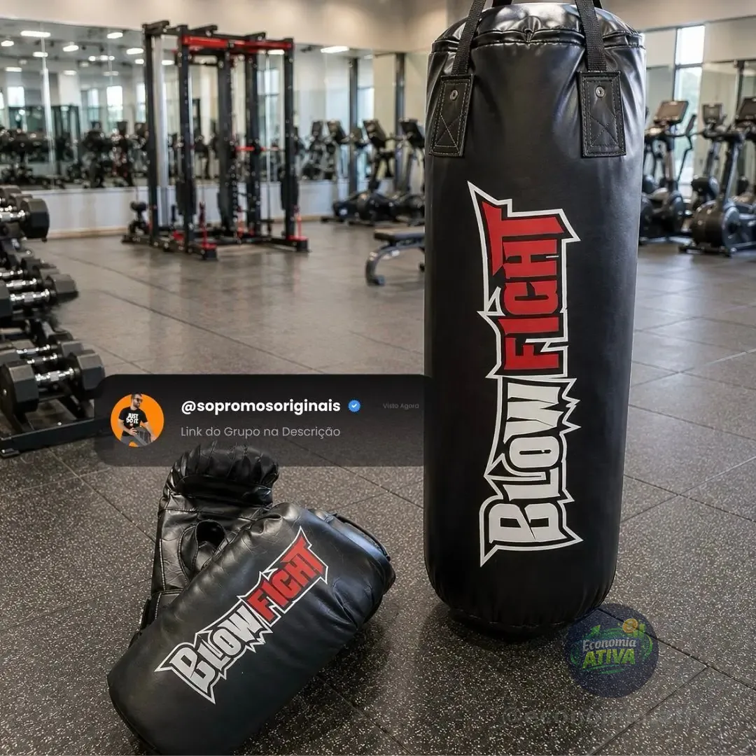 Saco De Box 90 Cm Profissional + Luva Bate Saco