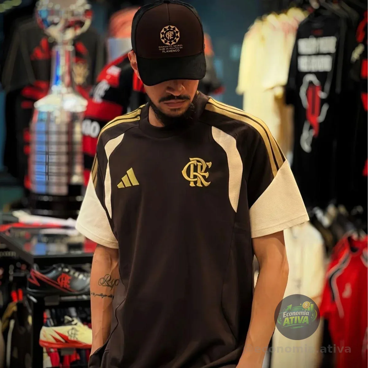 Camisa Flamengo Adidas 26/27 Concentração Masculina