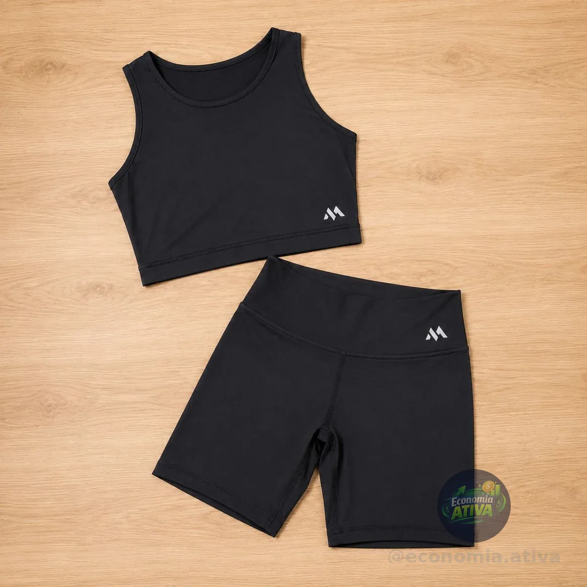 Conjunto Bermuda Fitness Poliéster Zero Transparência (12 cores)