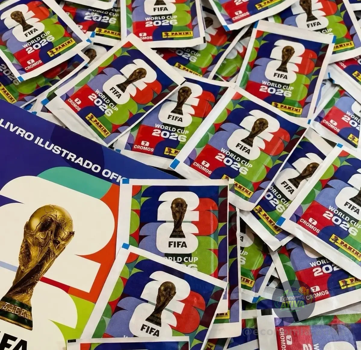 Kit Com 48 Pacotes De Figurinhas Panini Copa Do Mundo Fifa 2026
