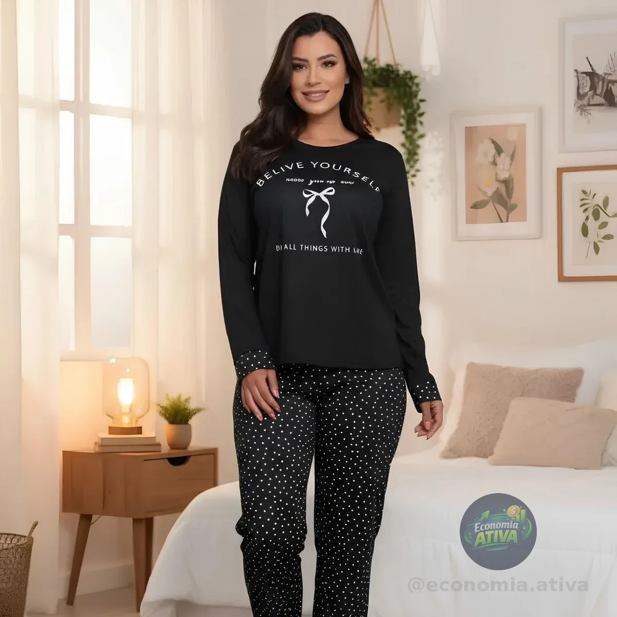 Pijama De Frio Camisa E Calça (4 cores)