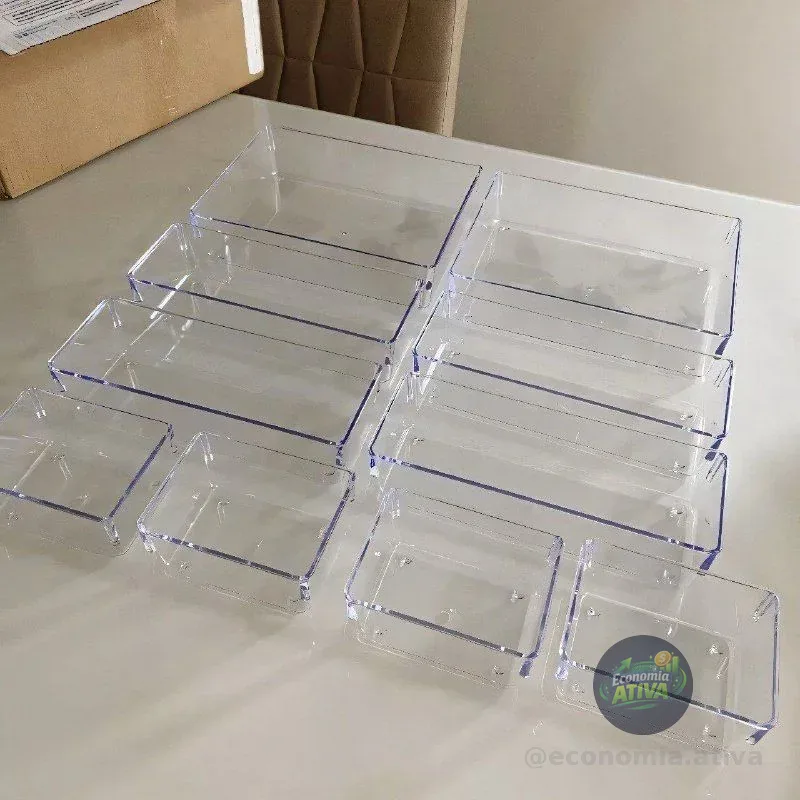 Kit 10 Organizador Multiuso Modular Acrilico