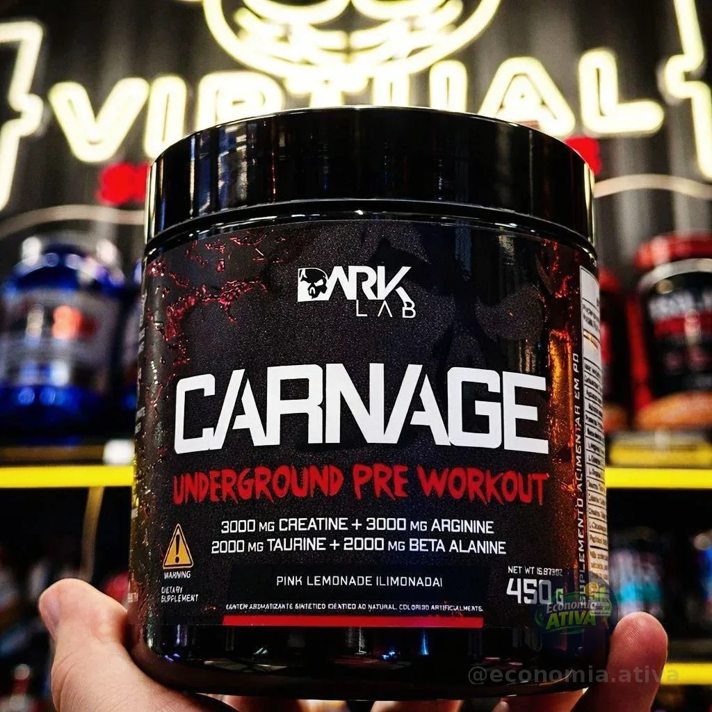 Pré-Treino Dark Lab Carnage com Creatina 450g