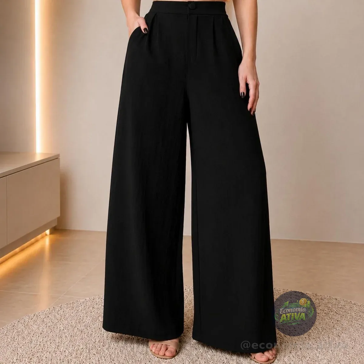 Calça Pantalona Wide Elegante