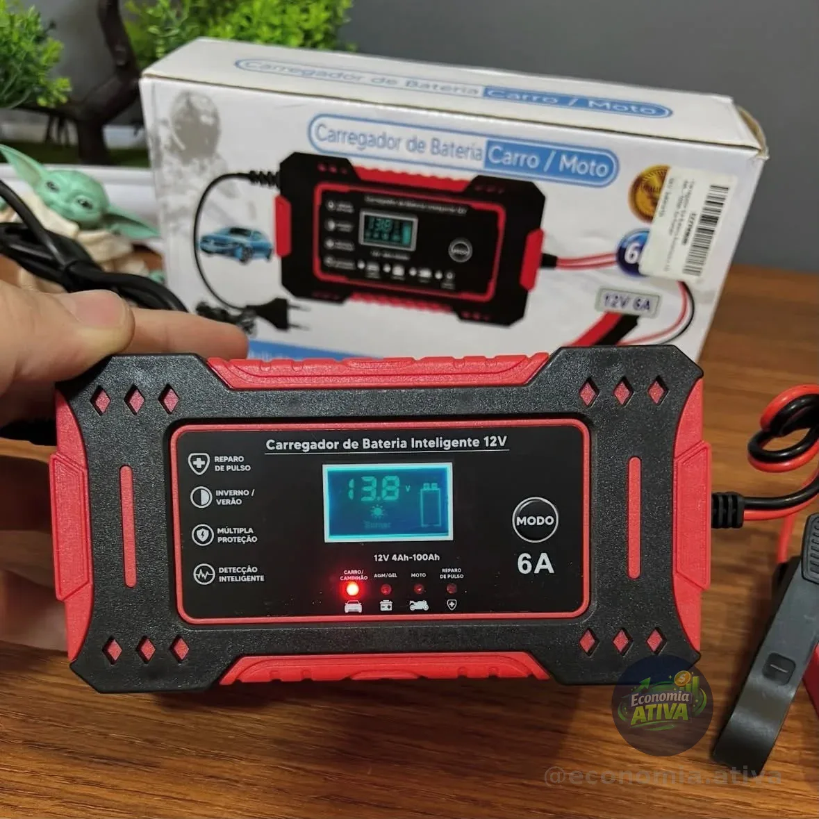 Carregador Inteligente De Bateria Automotiva Several Importados 12v
