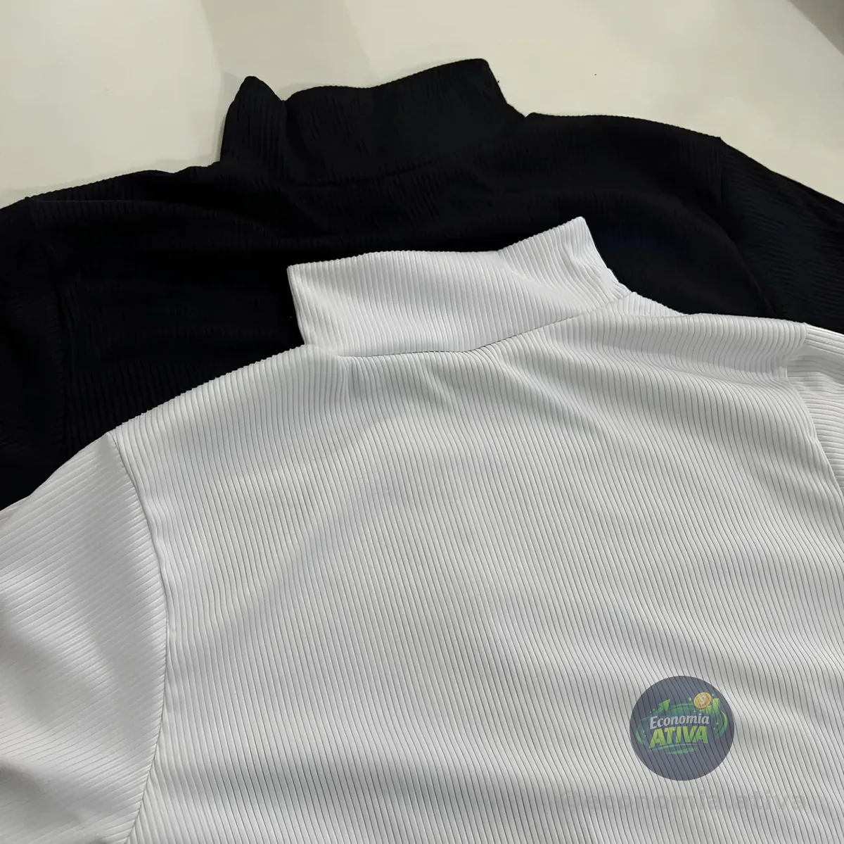 Kit 2 Blusa Cacharrel Masculino Gola Alta Canelado