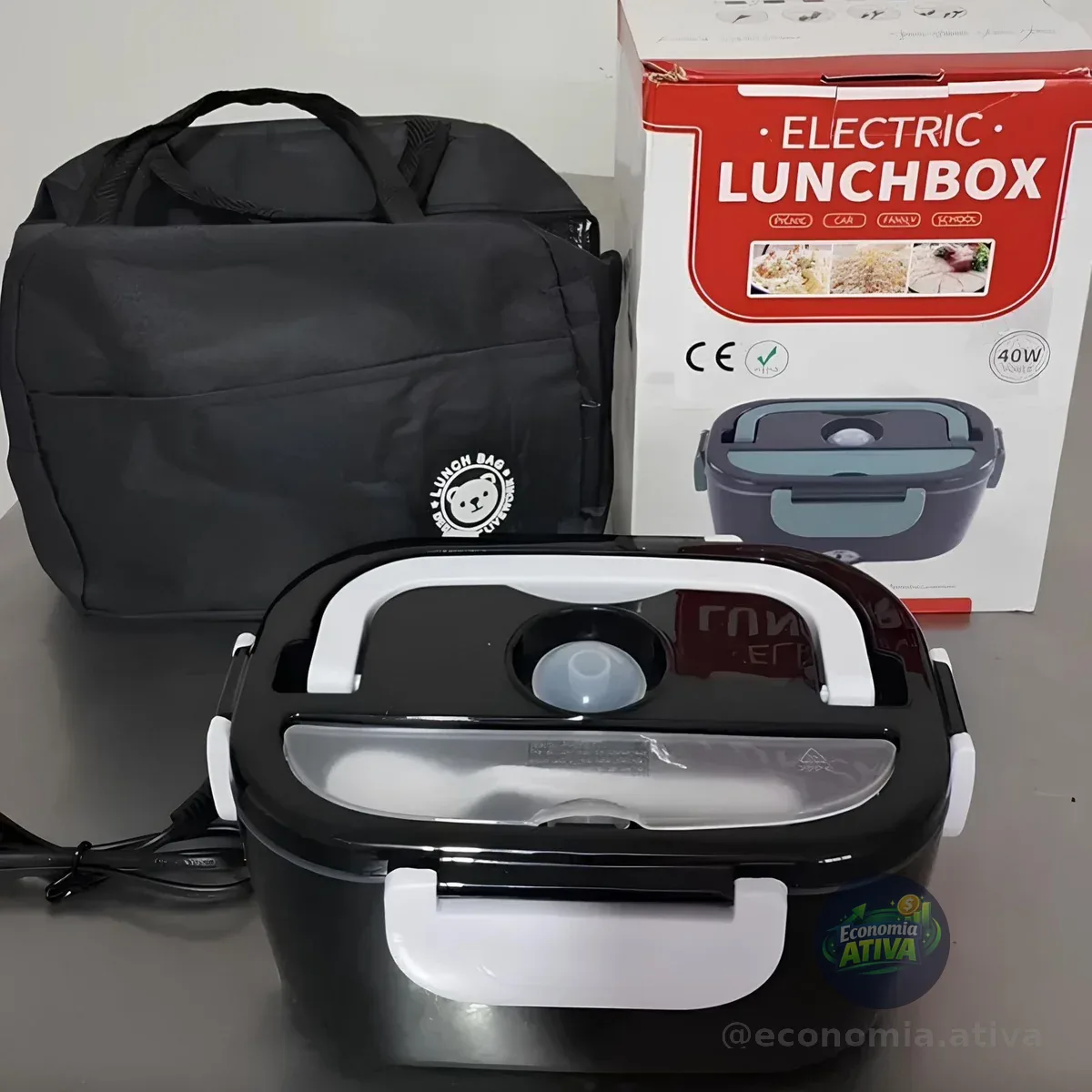 Marmita Elétrica Térmica + Bolsa Térmica Lancheira