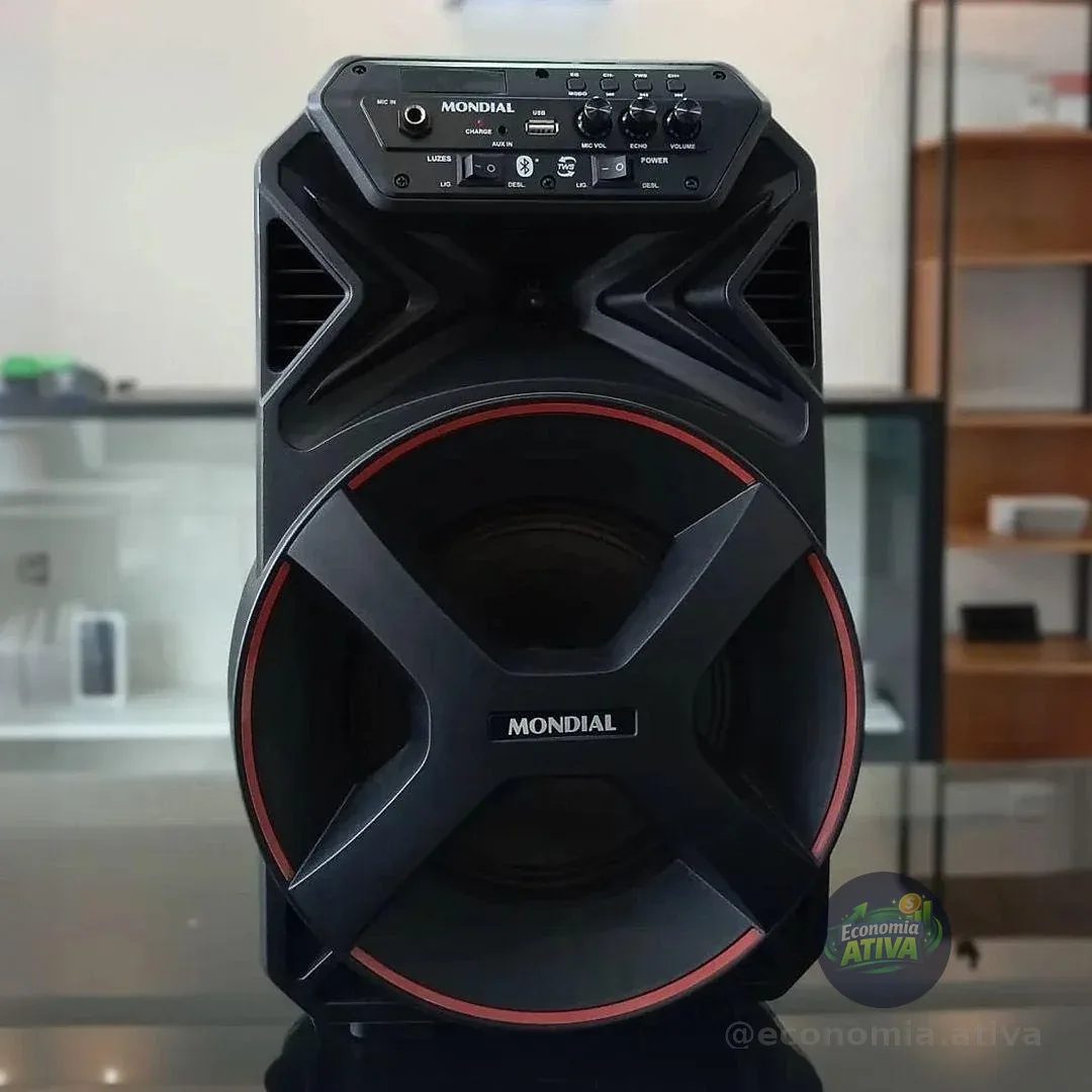 MONDIAL Caixa Amplificada Connect Partyplus, Preto, 250W RMS