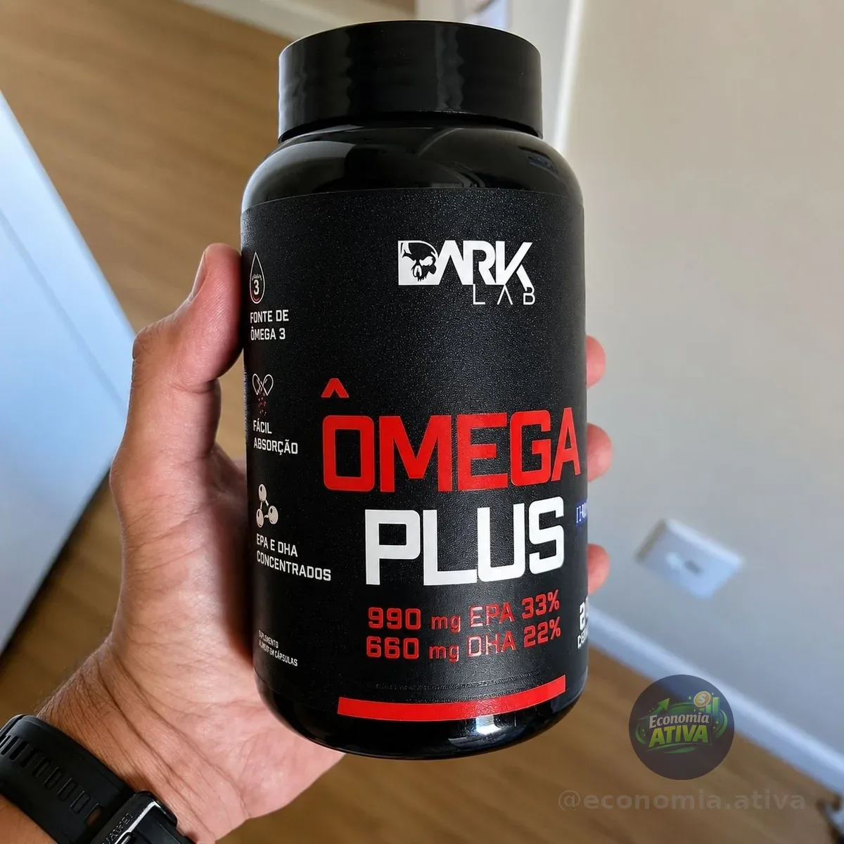 Omega Plus 240 Caps Dark Lab Sem Sabor