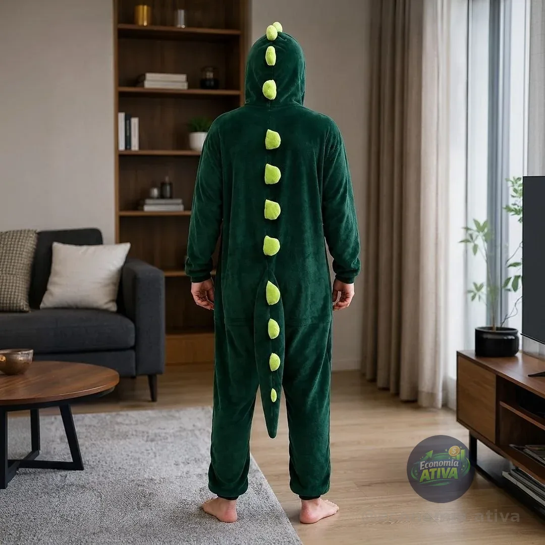 Roupão Dinossauro Unissex Adulto