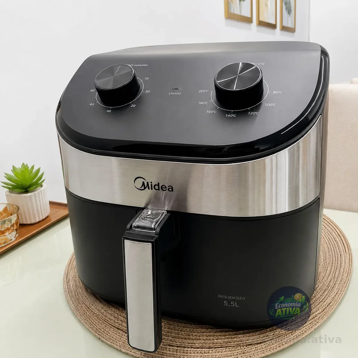 Fritadeira Air Fryer 5,5l Widemax 1900w Midea