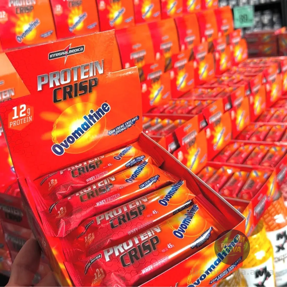 12 Unidades Barra De Proteína Crisp Bar Ovomaltine Integralmédica
