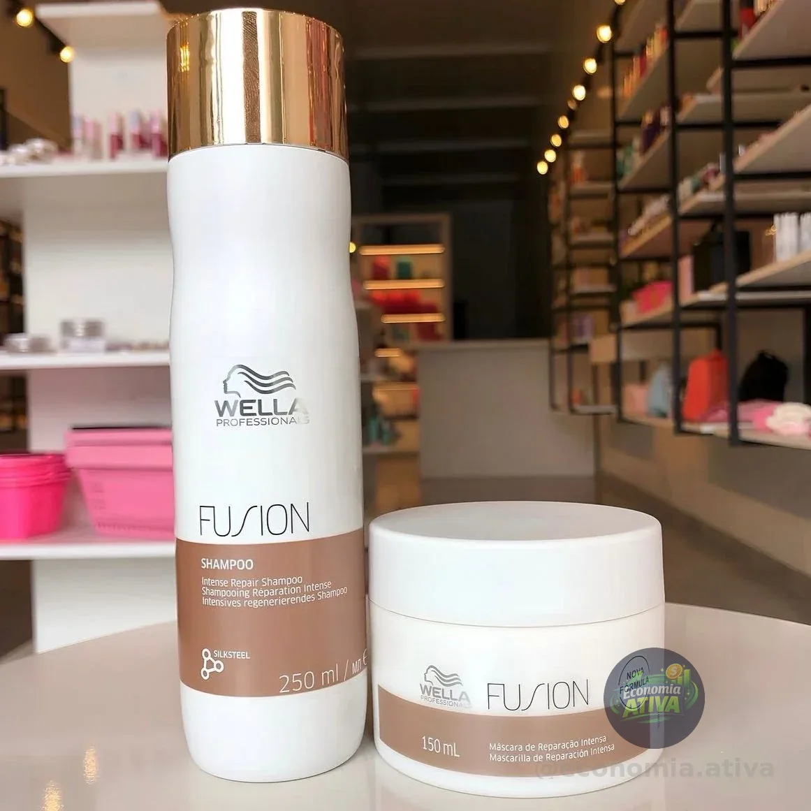 Kit Wella Professionals Fusion • Shampoo 250ml • ⁠Máscara 150ml
