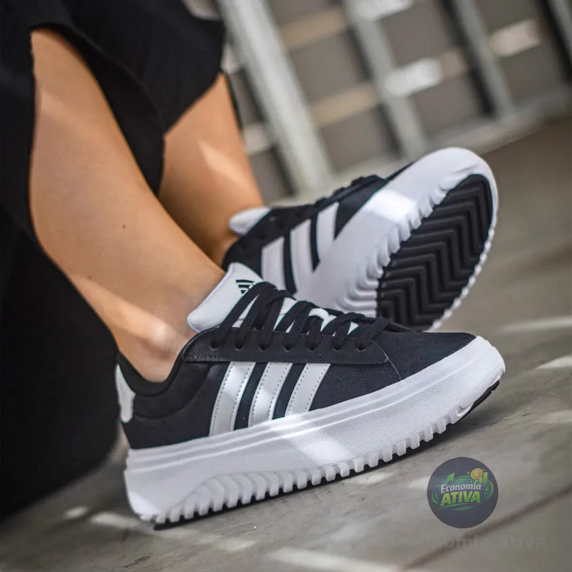 Tênis Feminino Grand Court Platform Adidas