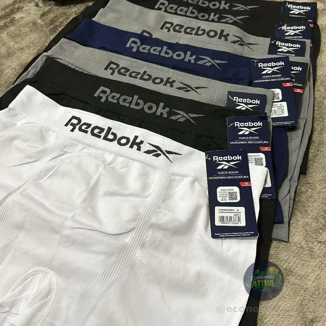 Kit 10 Cuecas Boxer Reebok