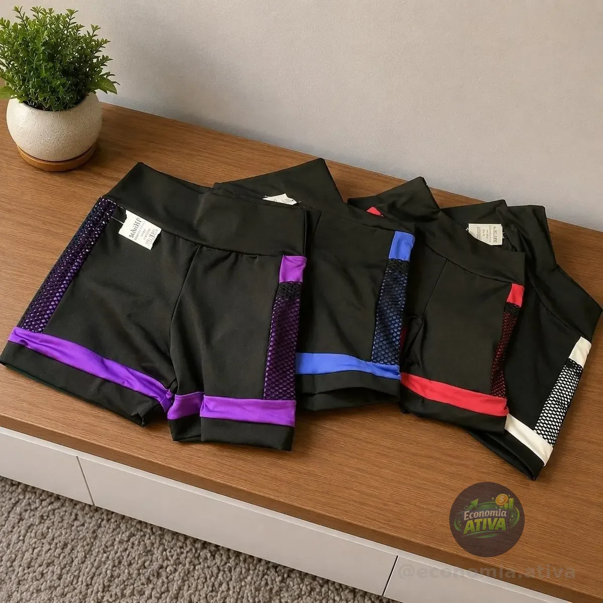 Kit 4 Shorts Academia Feminino