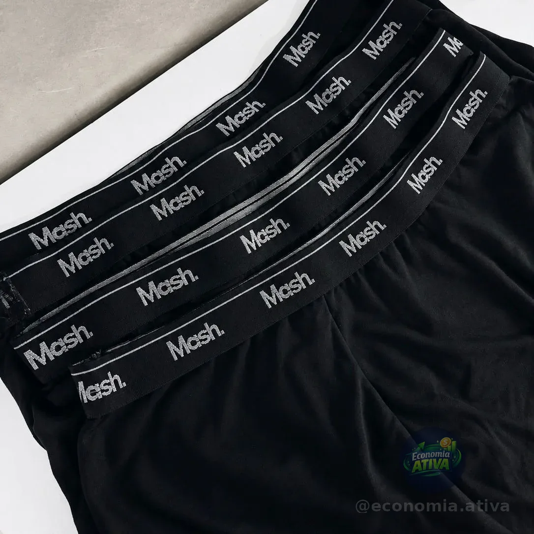 Kit 10 Cuecas Boxer Algodão Mash