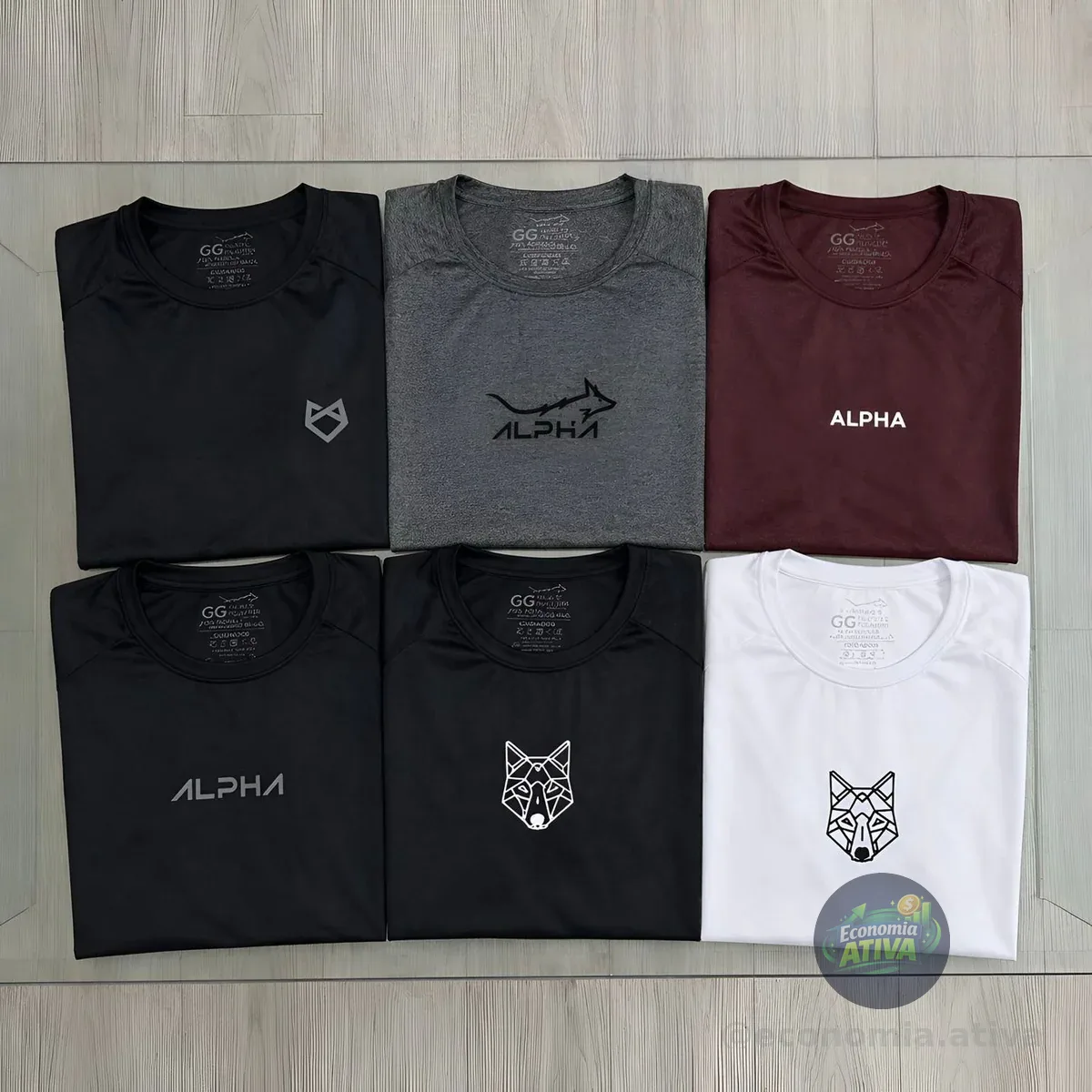 Kit 6 Camisetas Alpha