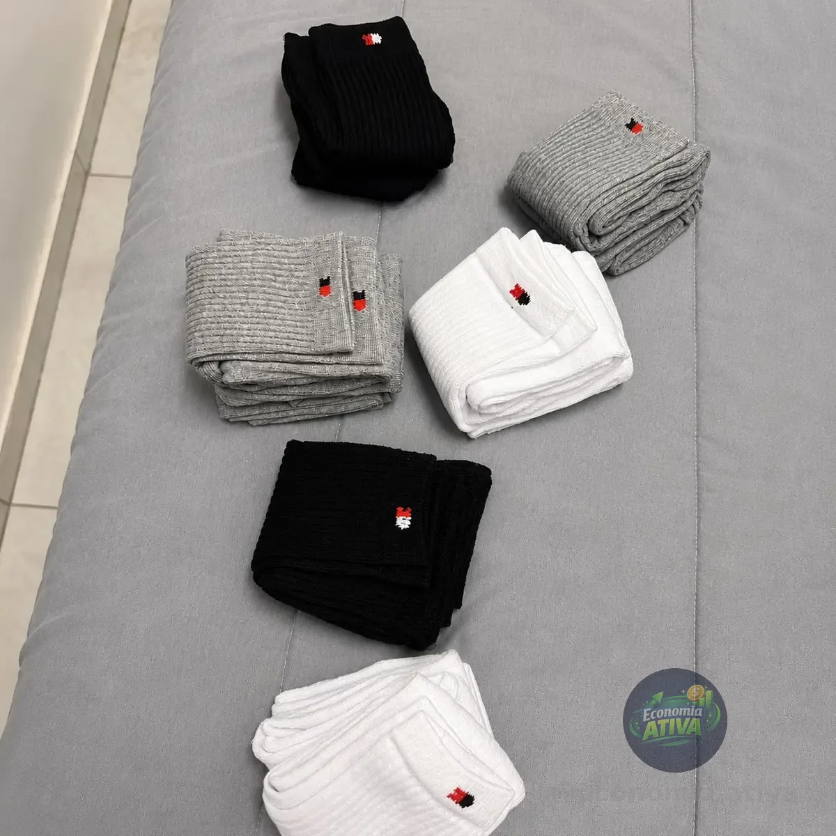 Kit 15 Pares Meias Sport Sandrini
