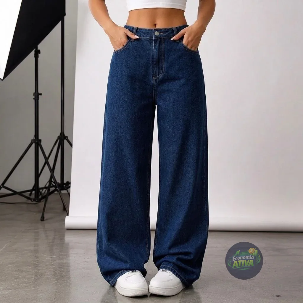 Calça Wide Leg Jeans (3 cores)