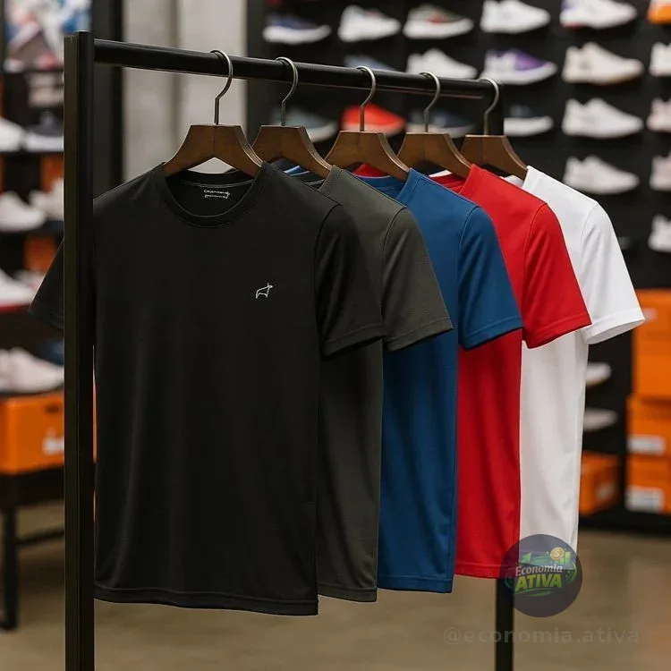 Kit 5 Camisetas Parvori Dry Fit