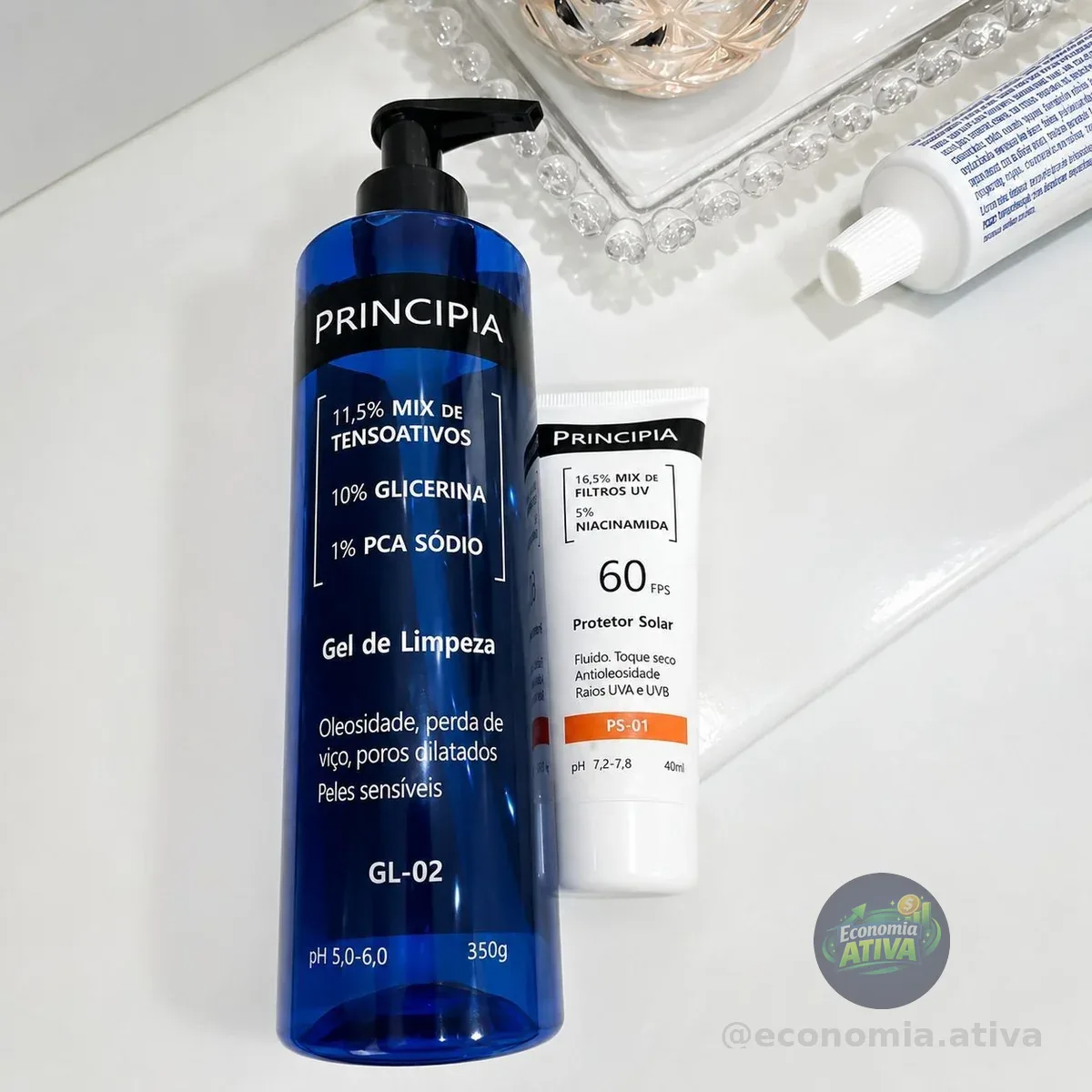 Principia Kit Gel De Limpeza Gl-02 + Protetor Solar Fps 60