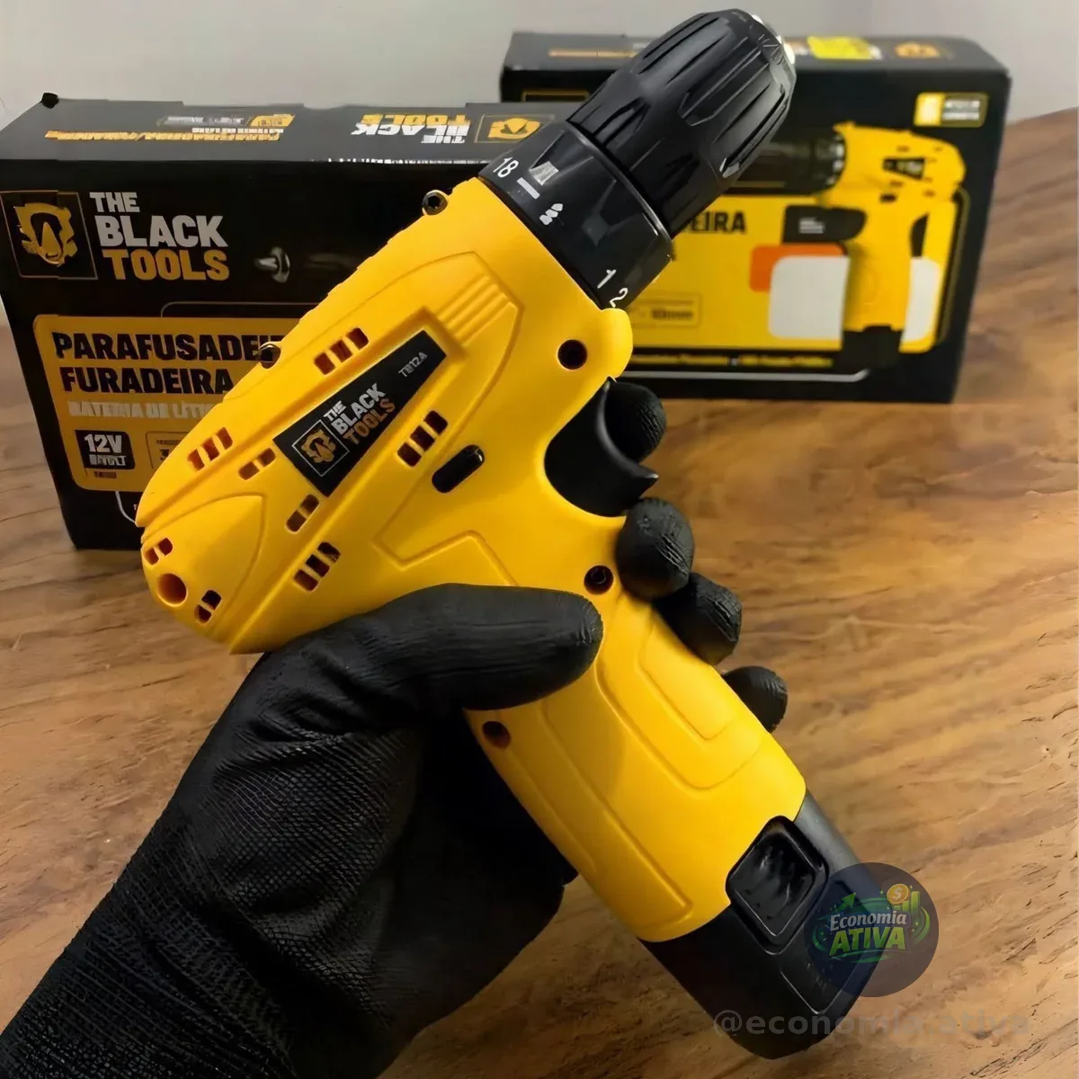 Parafusadeira Furadeira The Black Tools Tb12a 3/8
