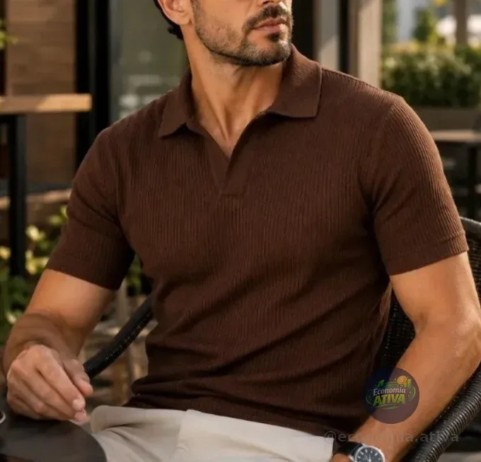 Kit 3 Camisa Polo Canelada Gola Italiana