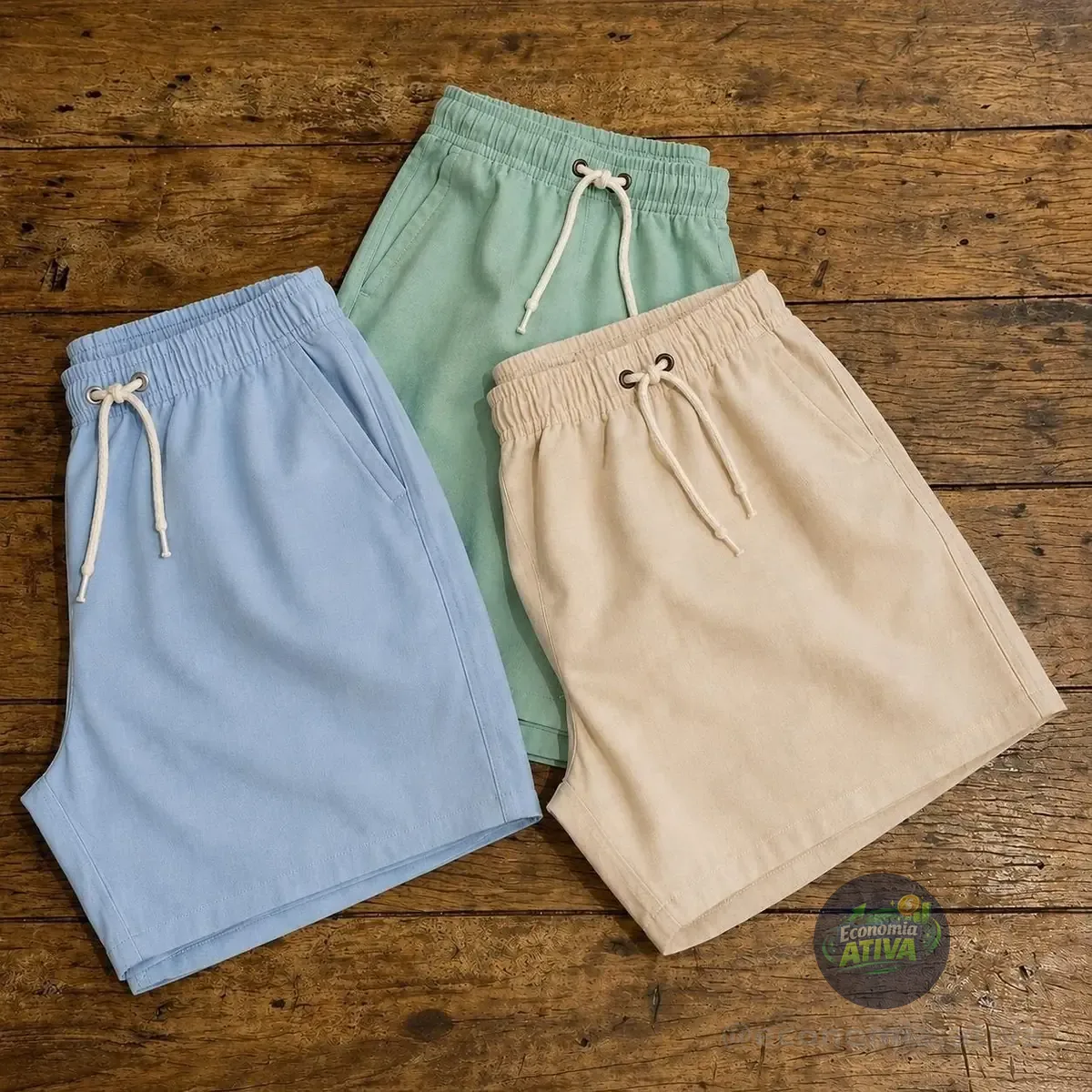 Kit 3 Shorts Bermuda Linho