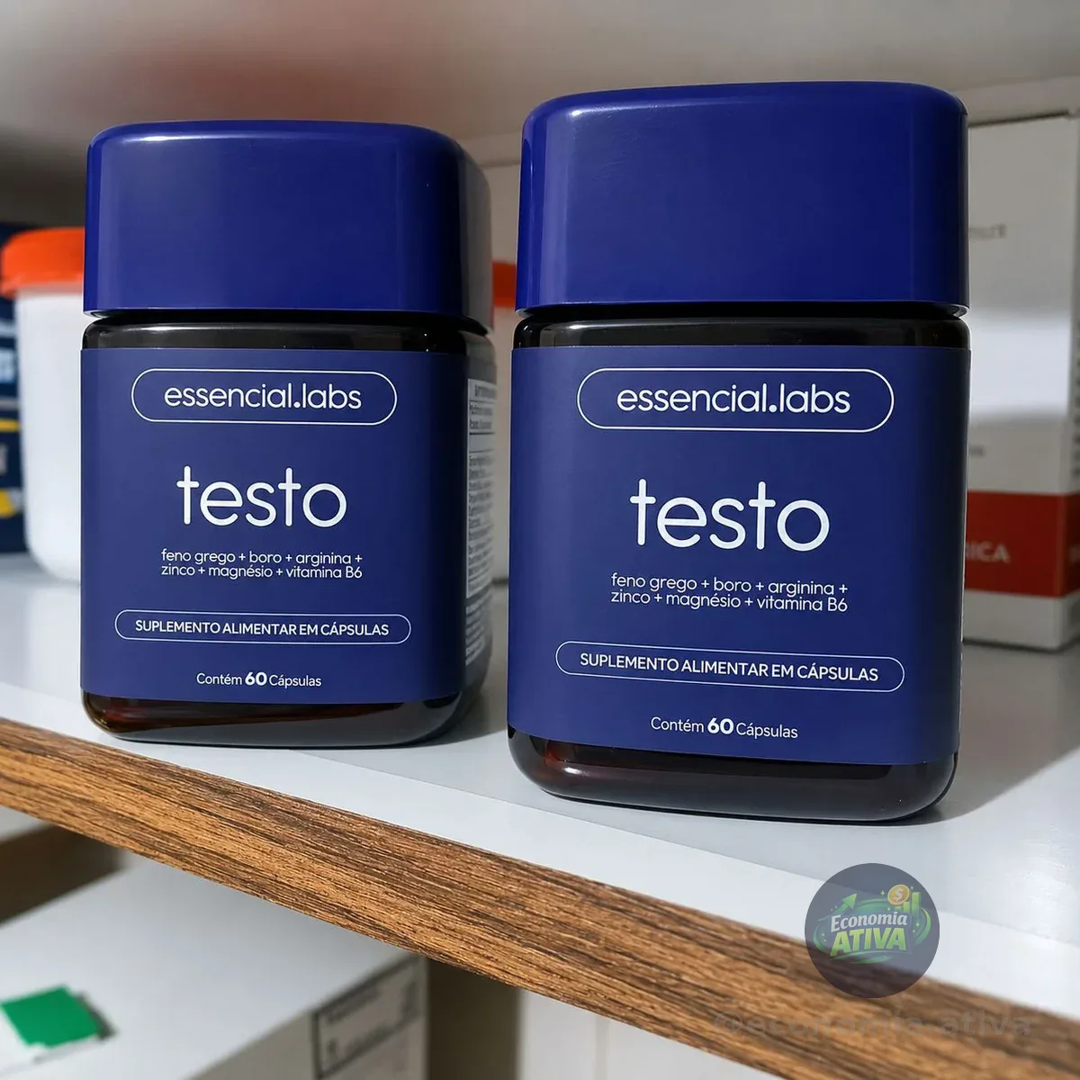 Kit 2 Potes Testo Essencial Precursor de Testosterona