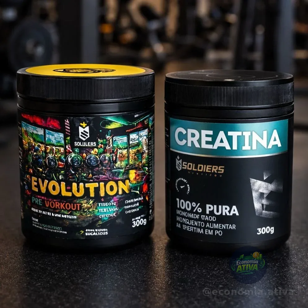 Kit Creatina 300g + Pré-treino Evolution 300g Soldiers