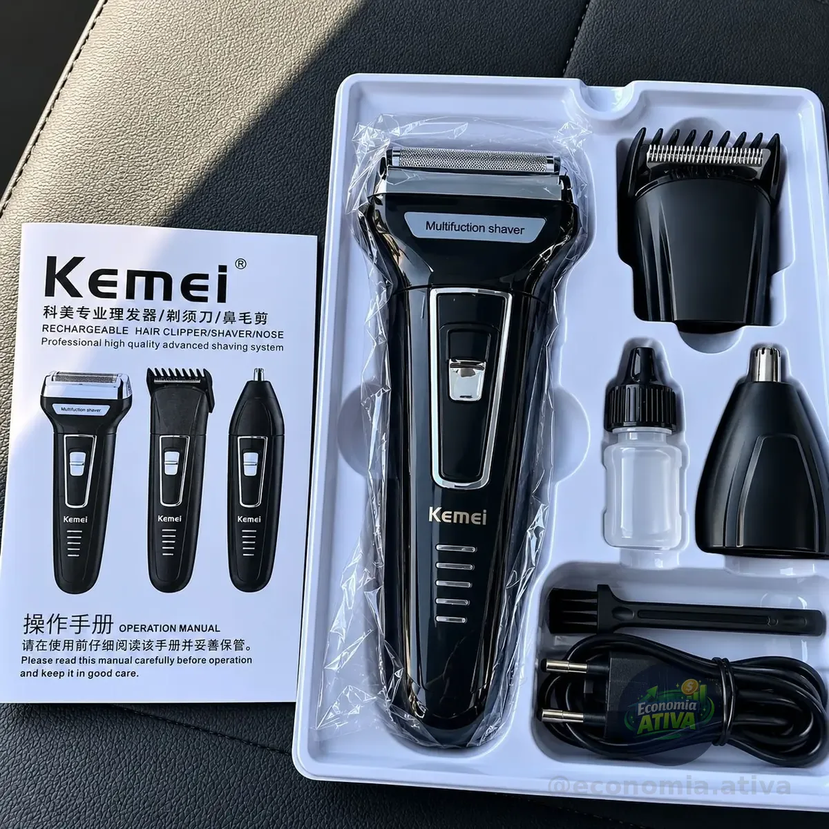 Barbeador E Cortador De Cabelo 3 Em 1