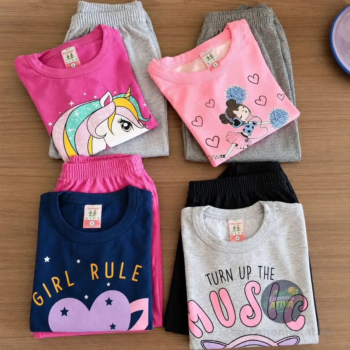 Kit 6 Peças Moletom Menina Infantil