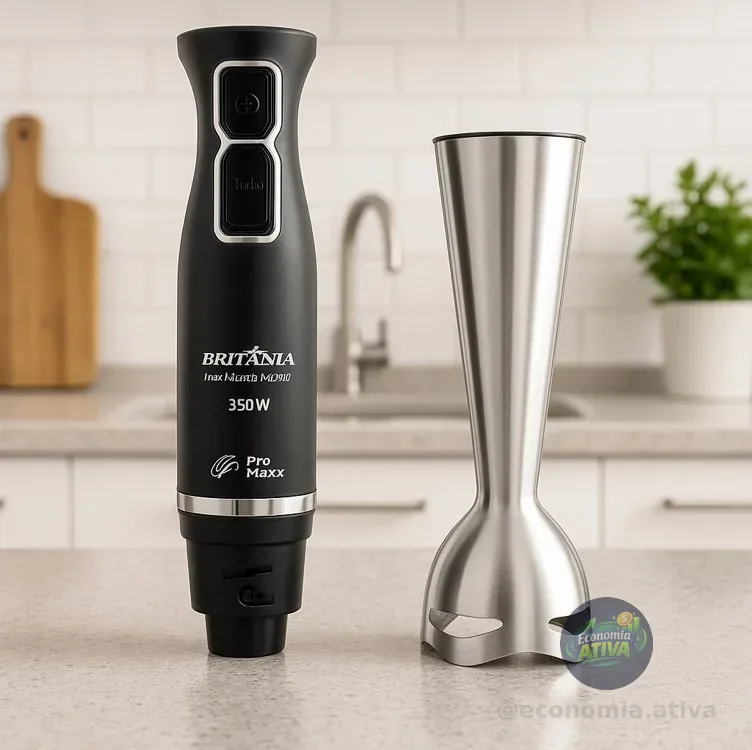 Mixer Britânia Inox Maxx 350w Cor Preto