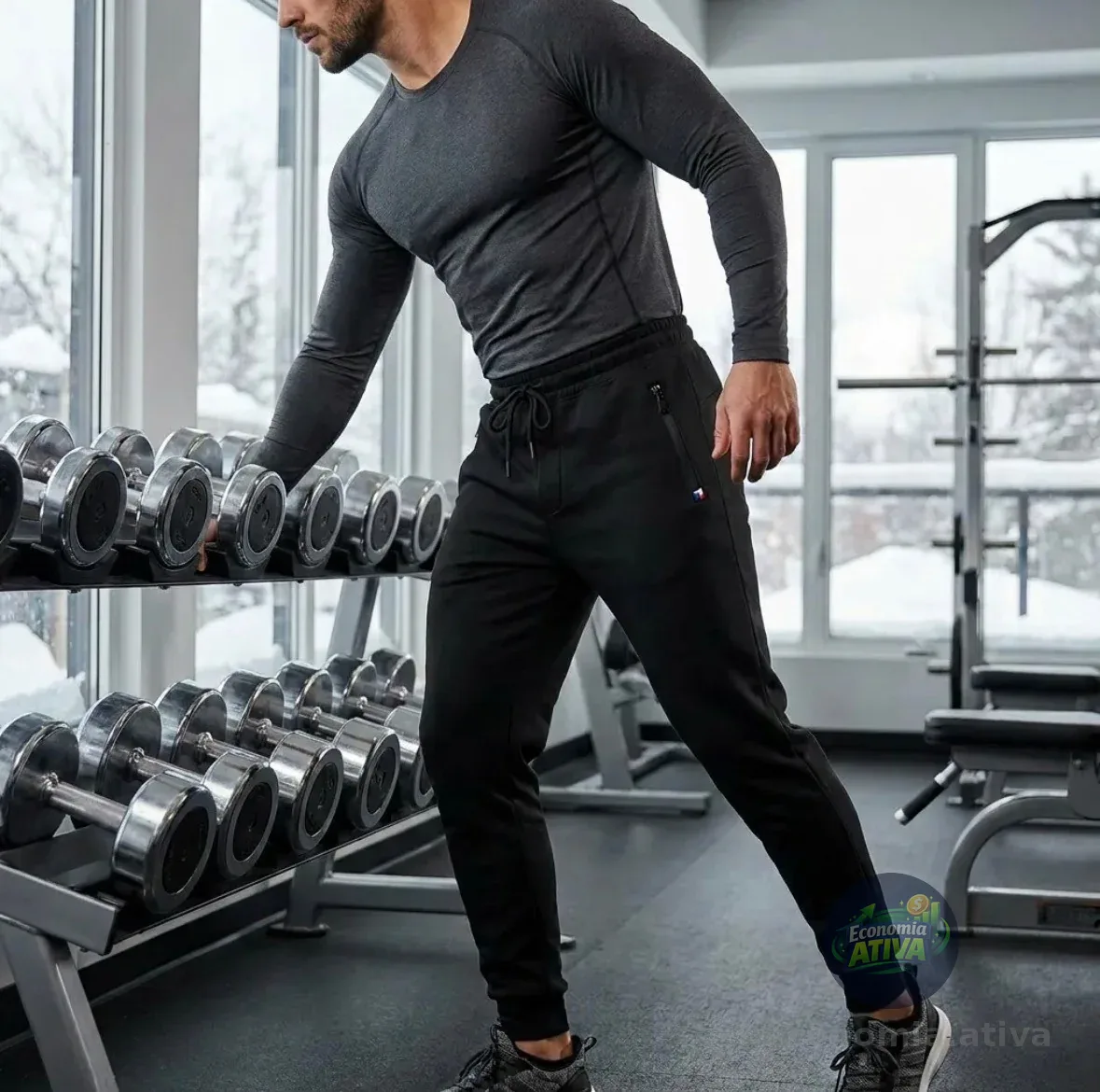 Calça Moletom Flanelado Jogger Voker