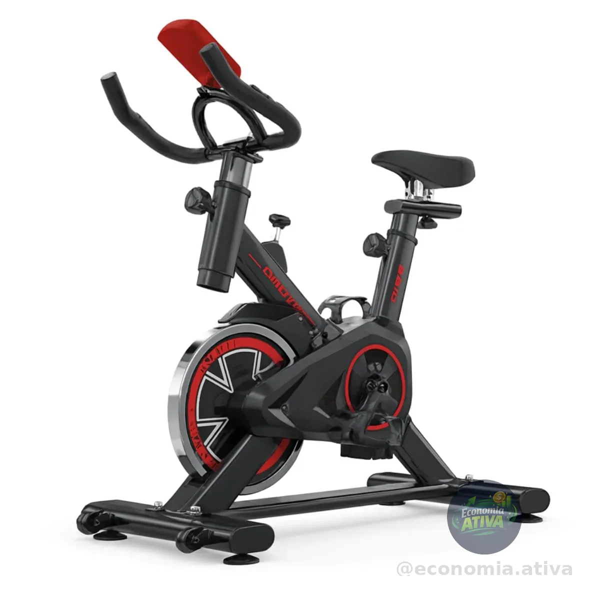 Bicicleta Ergométrica Bike Spinning Fitness Sport Cardio E Emagrecimento Exercício Em Casa Inércia 8kg Preta Silenciosa Premium Semi Profissional Ajustável e Confortável