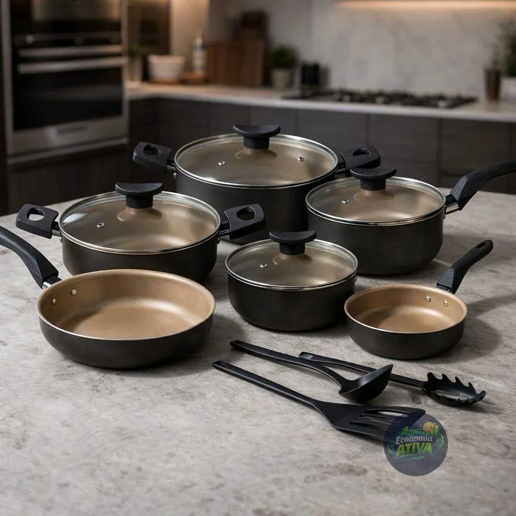 Conjunto Panelas Antiaderente 10 Peças