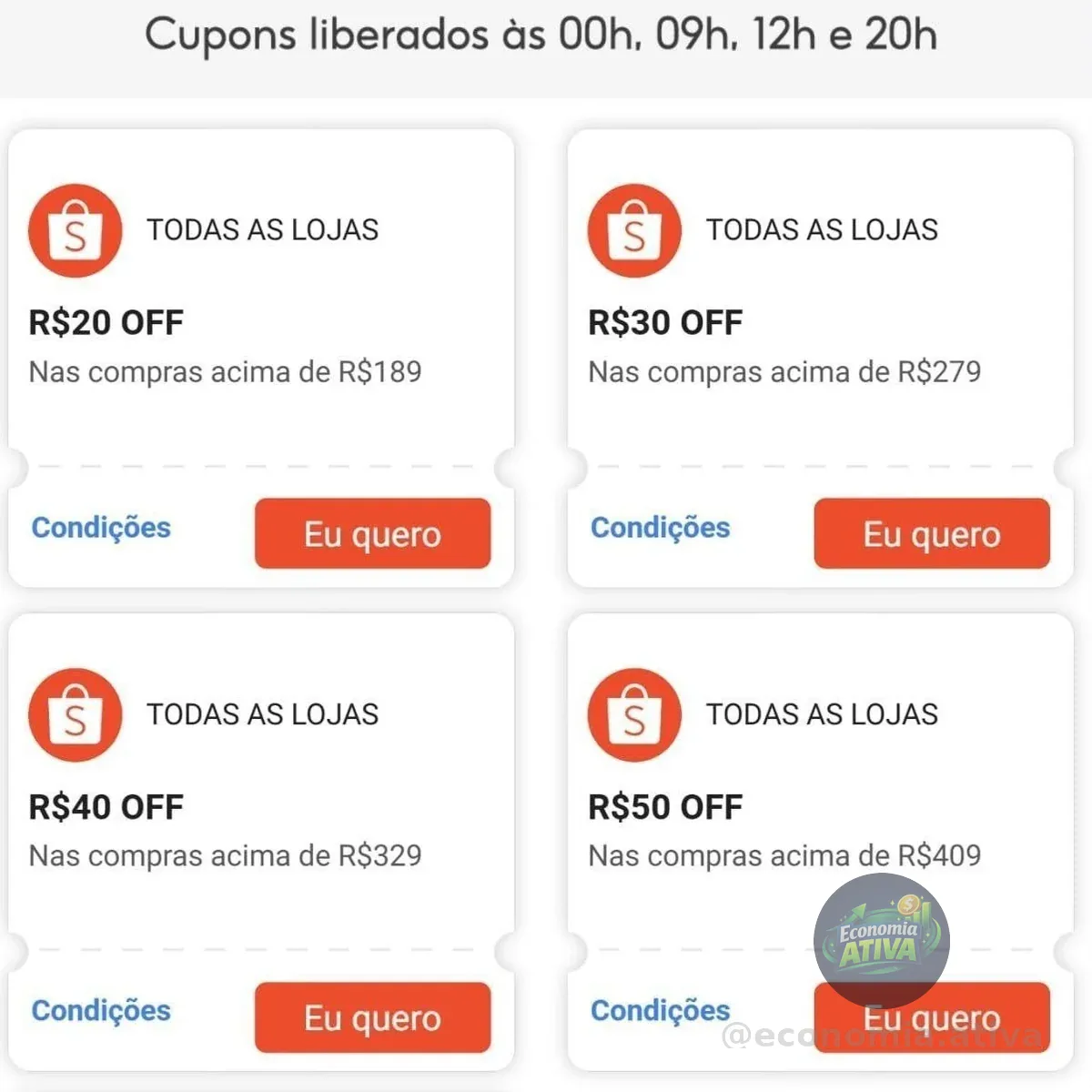 CUPONS SHOPEE RENOVADOS