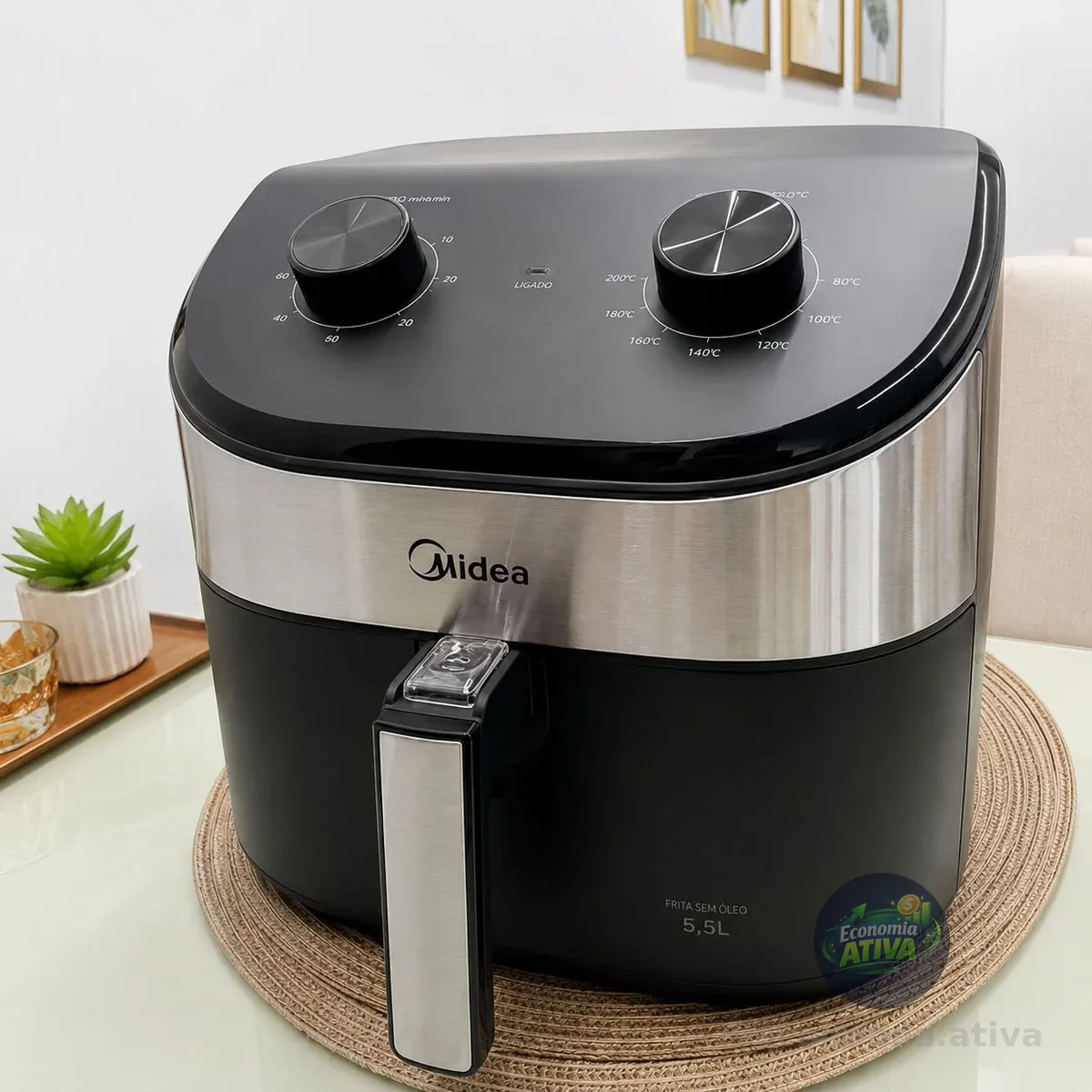 Fritadeira Air Fryer 5,5l Widemax 1900w Midea