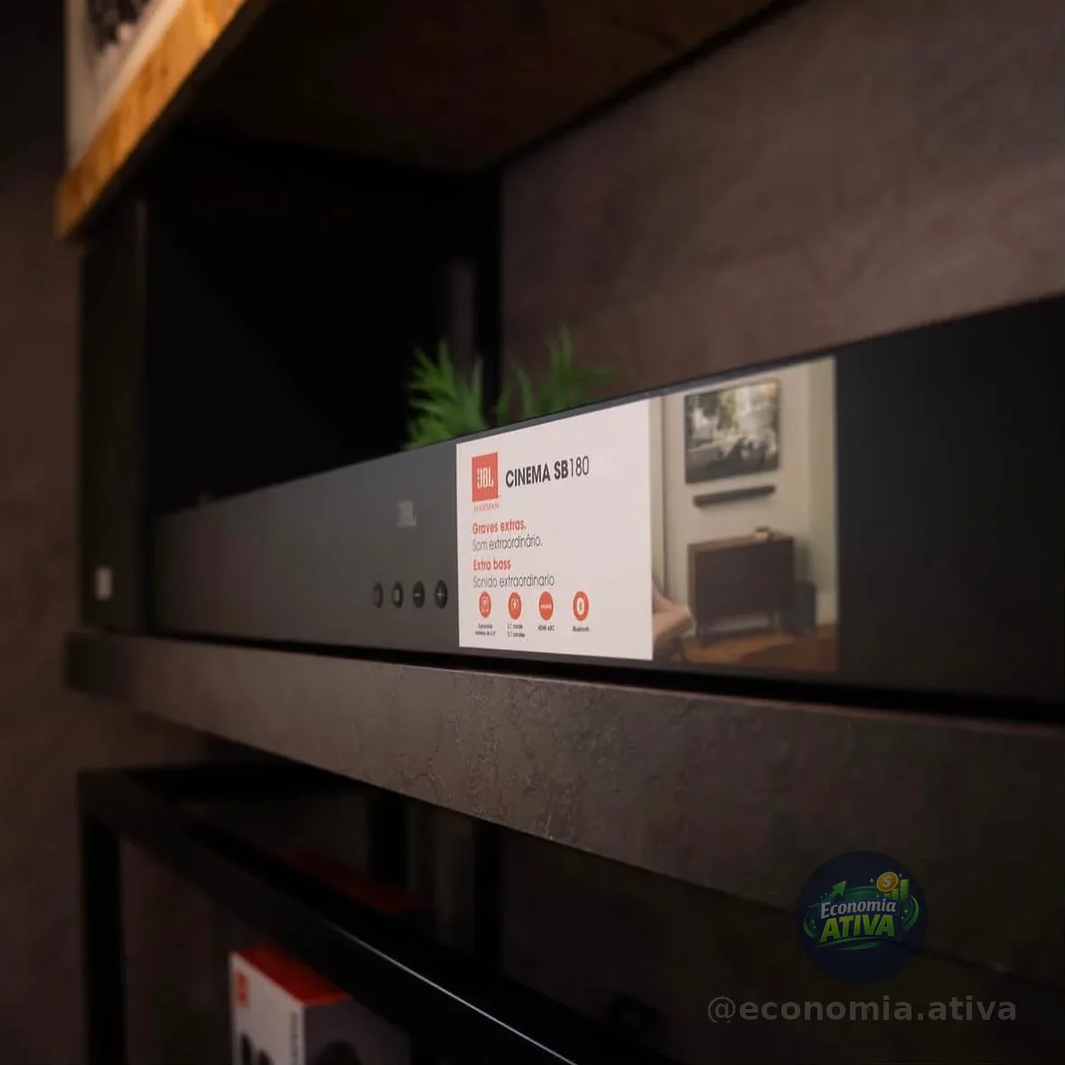 JBL, Soundbar, Bluetooth, Cinema SB180, 2.1 Canais, Subwoofer de 6,5" Sem Fio