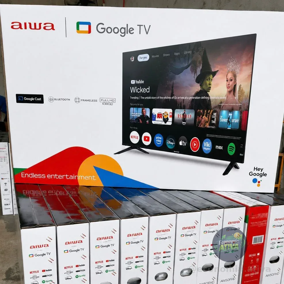 Smart Tv Aiwa 50 Android 4k Borda Ultrafina