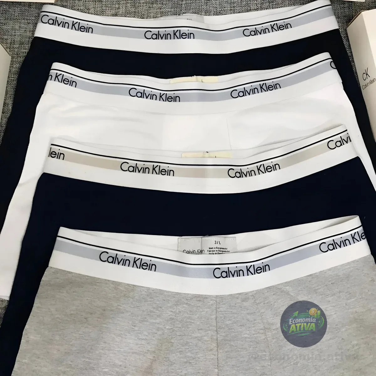 Kit 3 Cuecas Boxer Cotton Calvin Klein