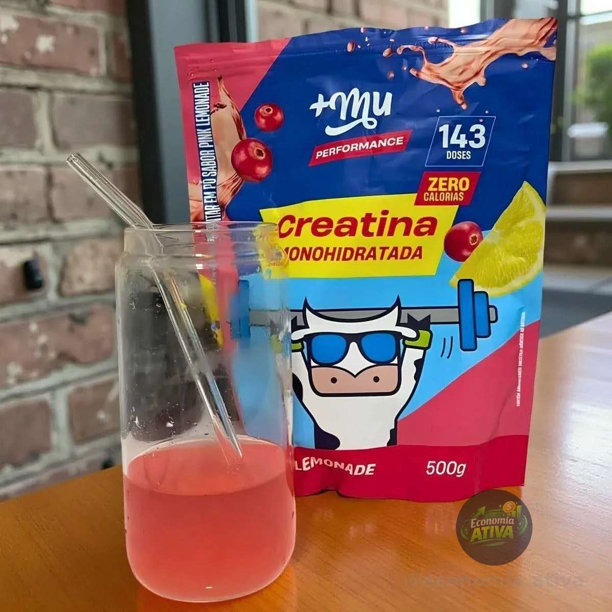 Creatina Monohidratada 100% Pura 500g +mu Pink Lemonade Limonada Rosa