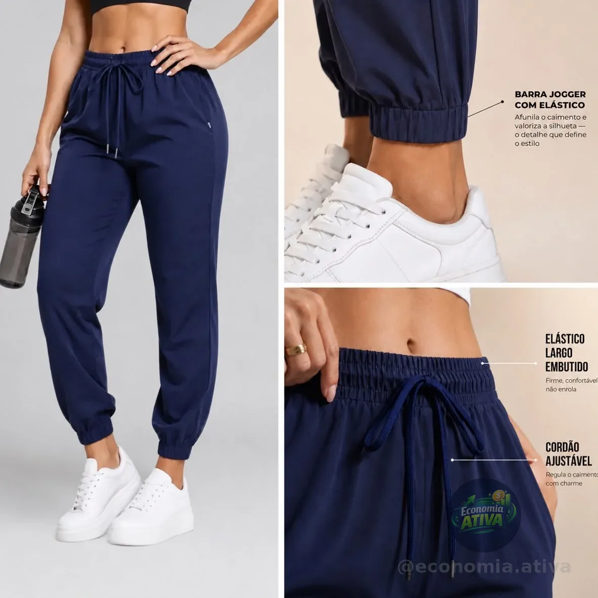Calça Jogger Tactel Slim