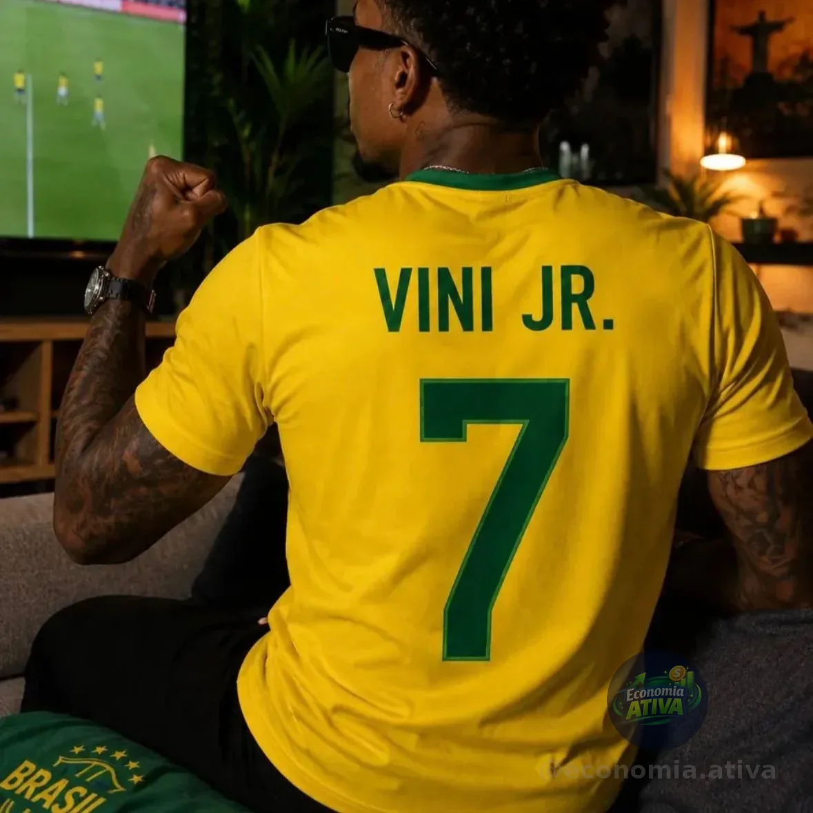 Camiseta Vini Jr. Brasil Dry Fit