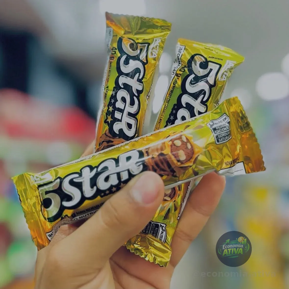 Chocolate 5 Star display com 18 unidades de 40g