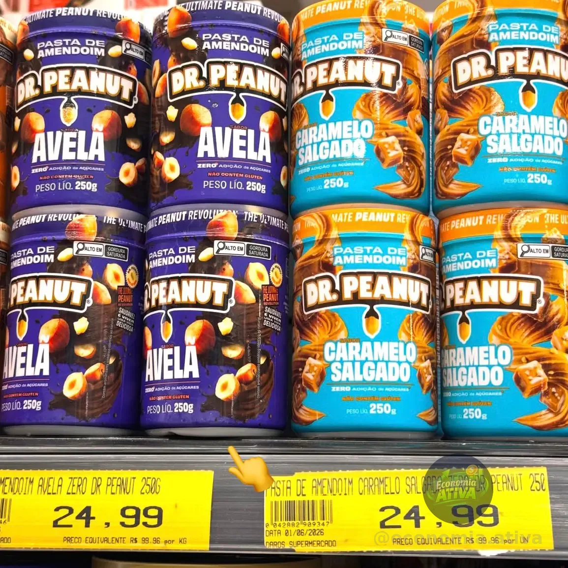 Dr. Peanut Pasta De Amendoim Avelã 250g Com Whey Protein