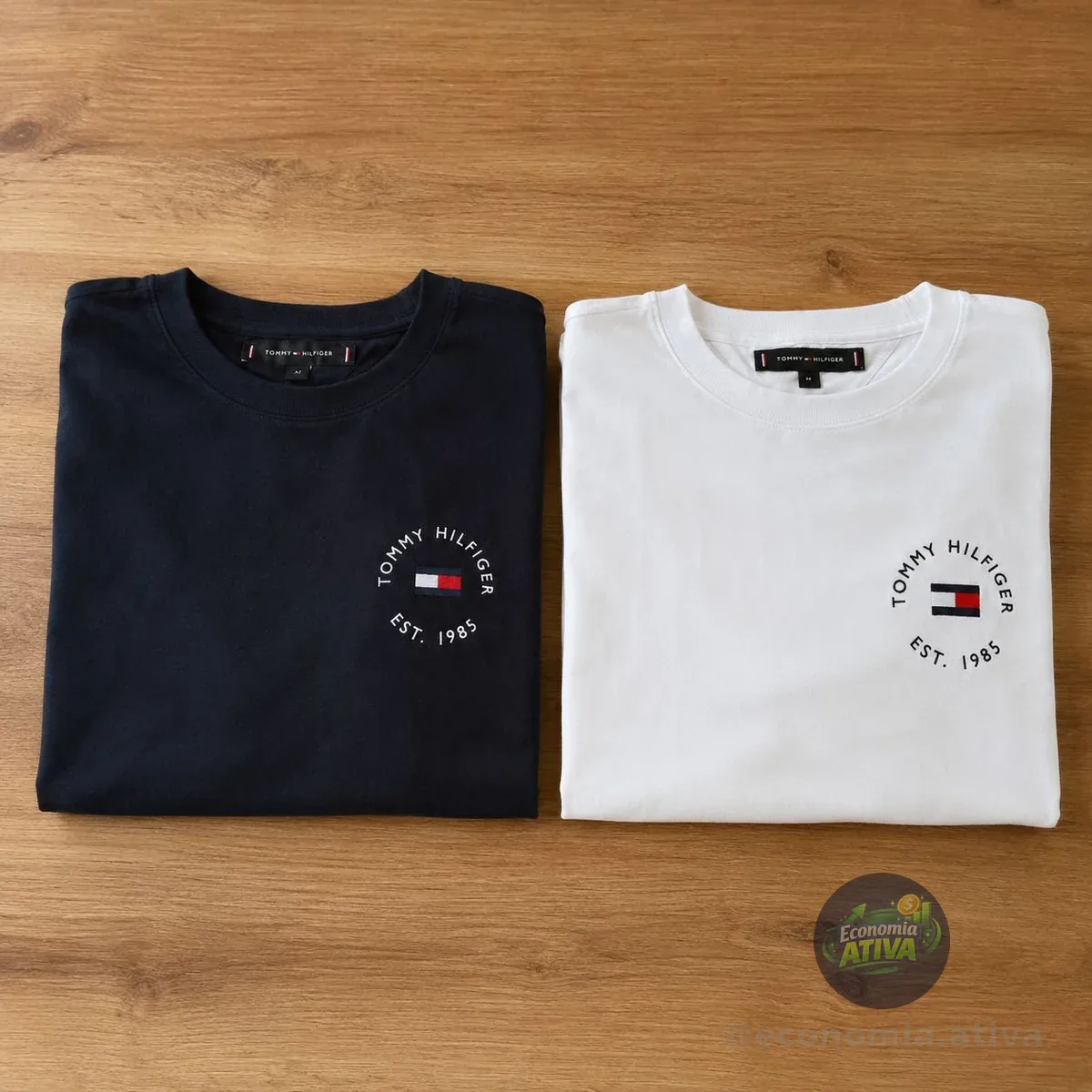 Kit Tommy Hilfiger Camisetas Azul Marinho/branco - Original