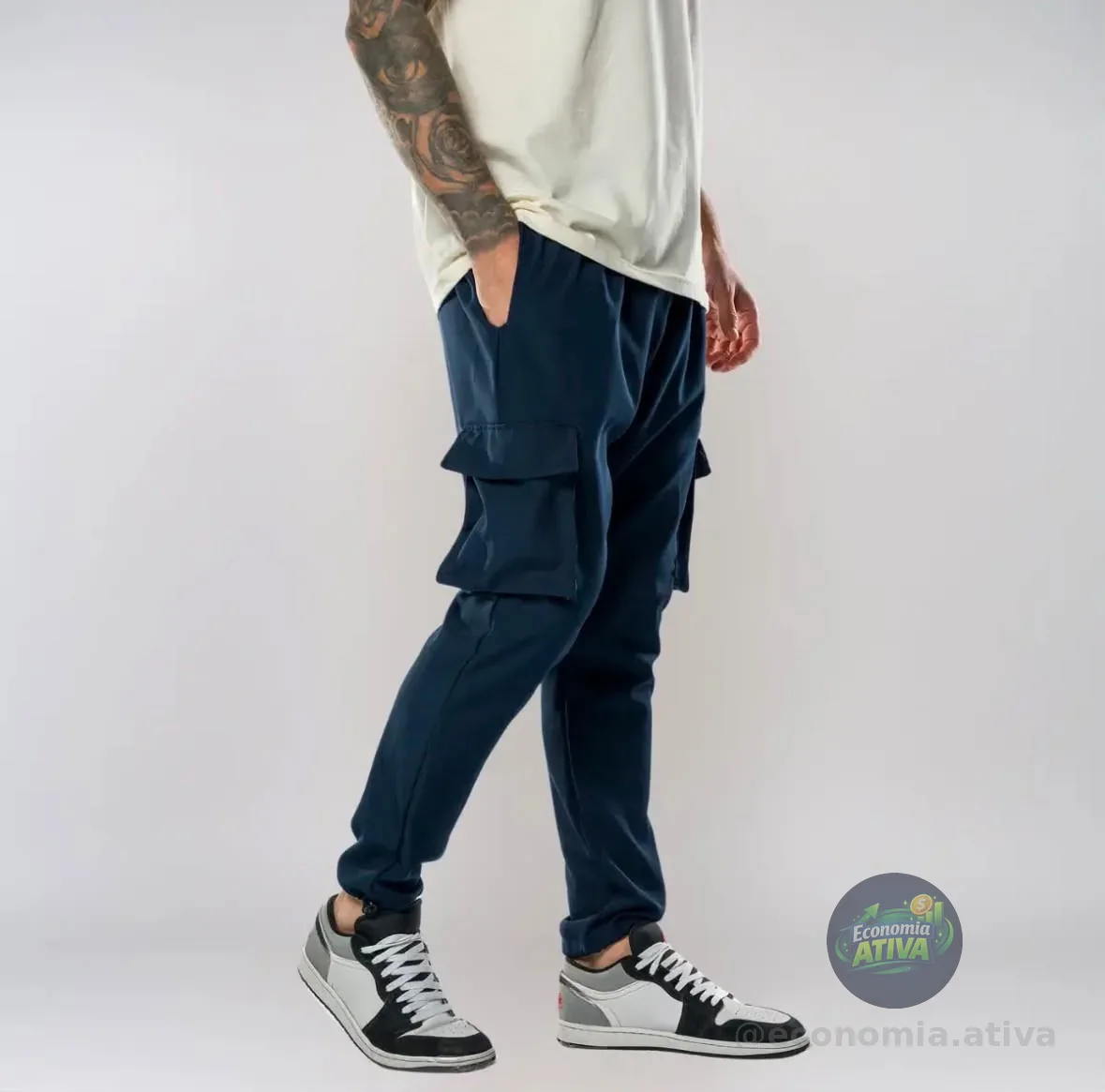 Calça Jogger Slim 4 Bolsos (3 cores)
